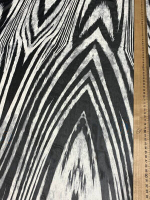 Шифон принт крупна черно-біла абстракці типу зебра