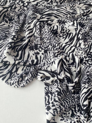 Суперсофт чорно-молочний абстракційни дизайн енімал