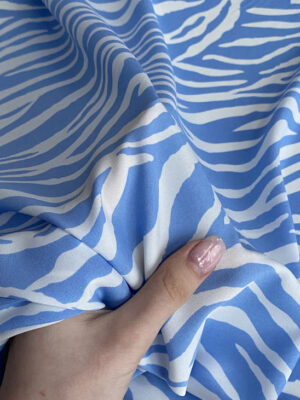 Суперсофт крупна зебра в блакитно-білій гамі