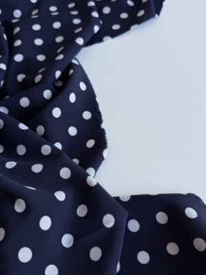 Суперсофт темно-синього кольору з білими горохами діаметром 1см