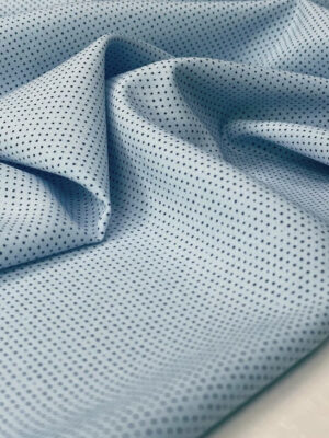 Суперсофт ніжно-блакитного тону з міленькими чорними крапочками