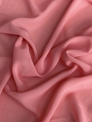 Шифон ніжно-рожевого кольору гладкий прозорий