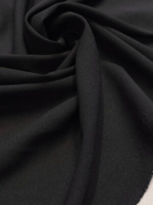 Креповий шифон не стрейч чорного кольору більш фактурний