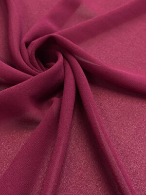 Креповий стрейч шифон насиченого бордово-винного кольору