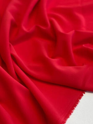 Креповий стрейч шифон яскравого червоно-алого кольору