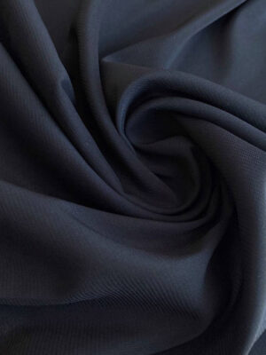 Шифон гладкий стрейчовий чорного кольору