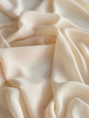 Шифон гладкий прозорий молочного кольору