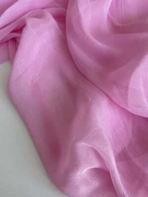 Жатий шифон світлого рожево-лілового відтінку