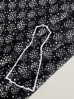 Суперсофт з з мілесенькими зірочками білого кольору на чорному фоні