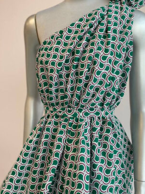 Стрейч котон темно-зеленого кольору з графічним дизайном кільця Гуччі