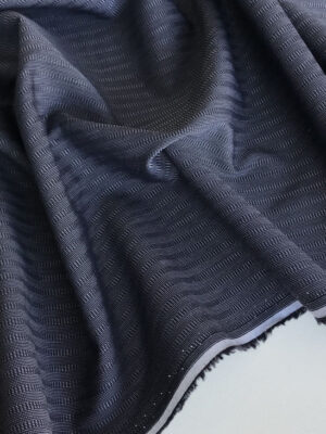 Темно-сірий котон з фактурними вертикальними смужками, Італія