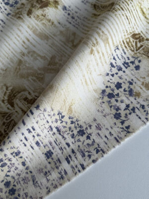 Джинс стрейч Італія з квіточками лаванди та бежевим східним принтом