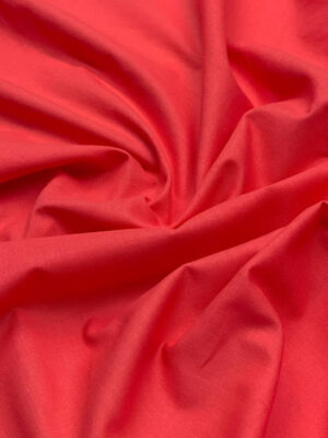 Котон-поплін стрейч коралового кольору