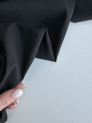 Котон фактурний стрейч чорного кольору